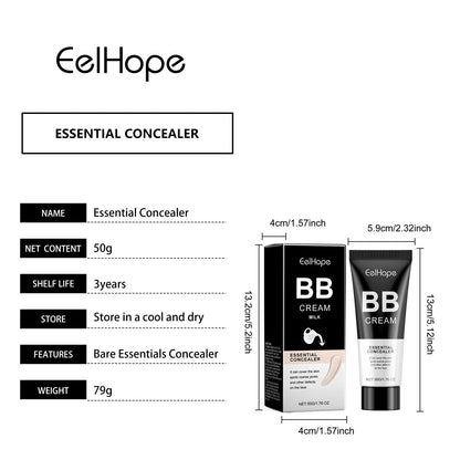 Eelhope (natural color colour)Concealer Bb Cream Series Oil Control Lightweight Concealer Brightening Skin Daily Lazy Skin Bb Cream