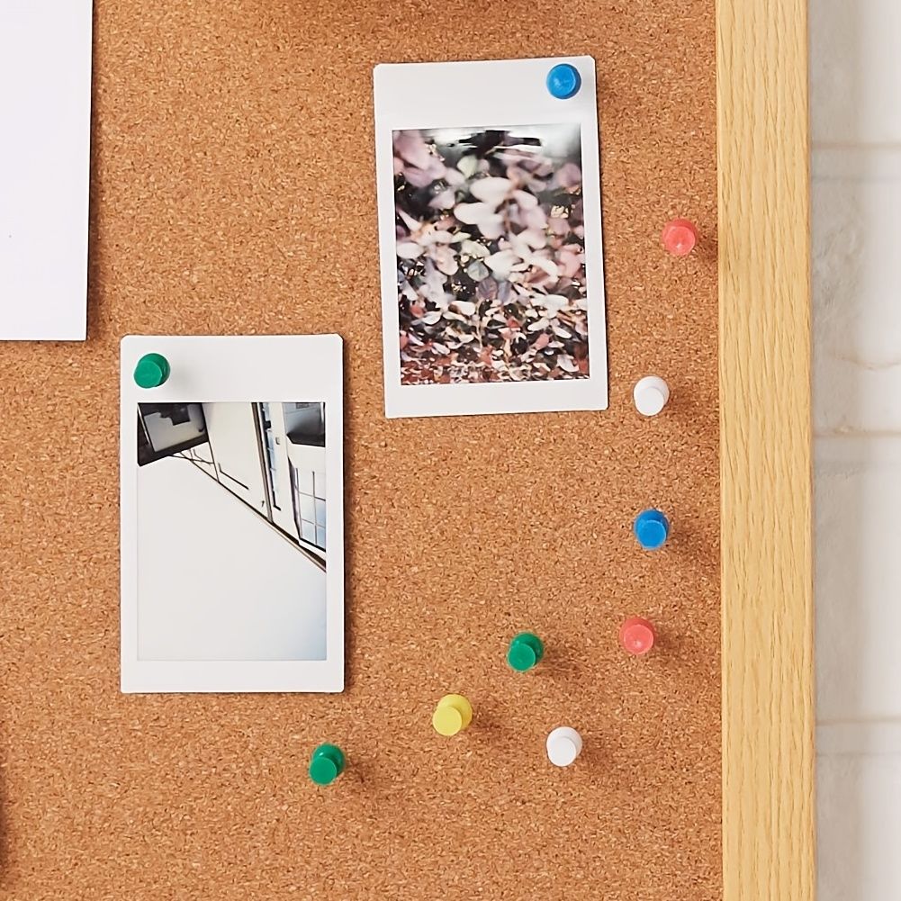 100 Count Push Pins, Standard Multicolored Thumb Tacks Steel Point And Colors Plastic Head With Plastic Storage Organizer Box