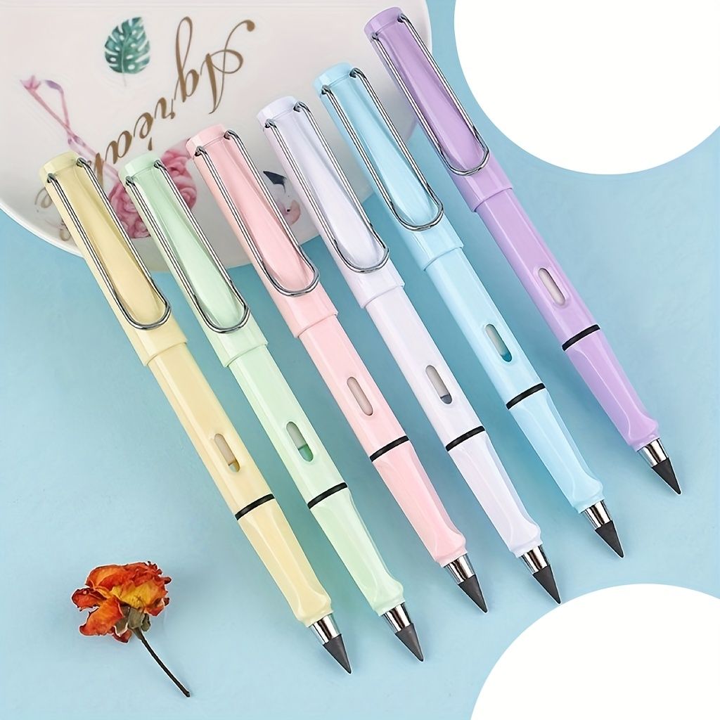 5pcs Of Timeless Pencils With Different Colors,pencils That Can Always Replace Pencil Tips,inkless Pencils That Can Always Be Used With Black Technology, Pencil Sets For Painting And Writing