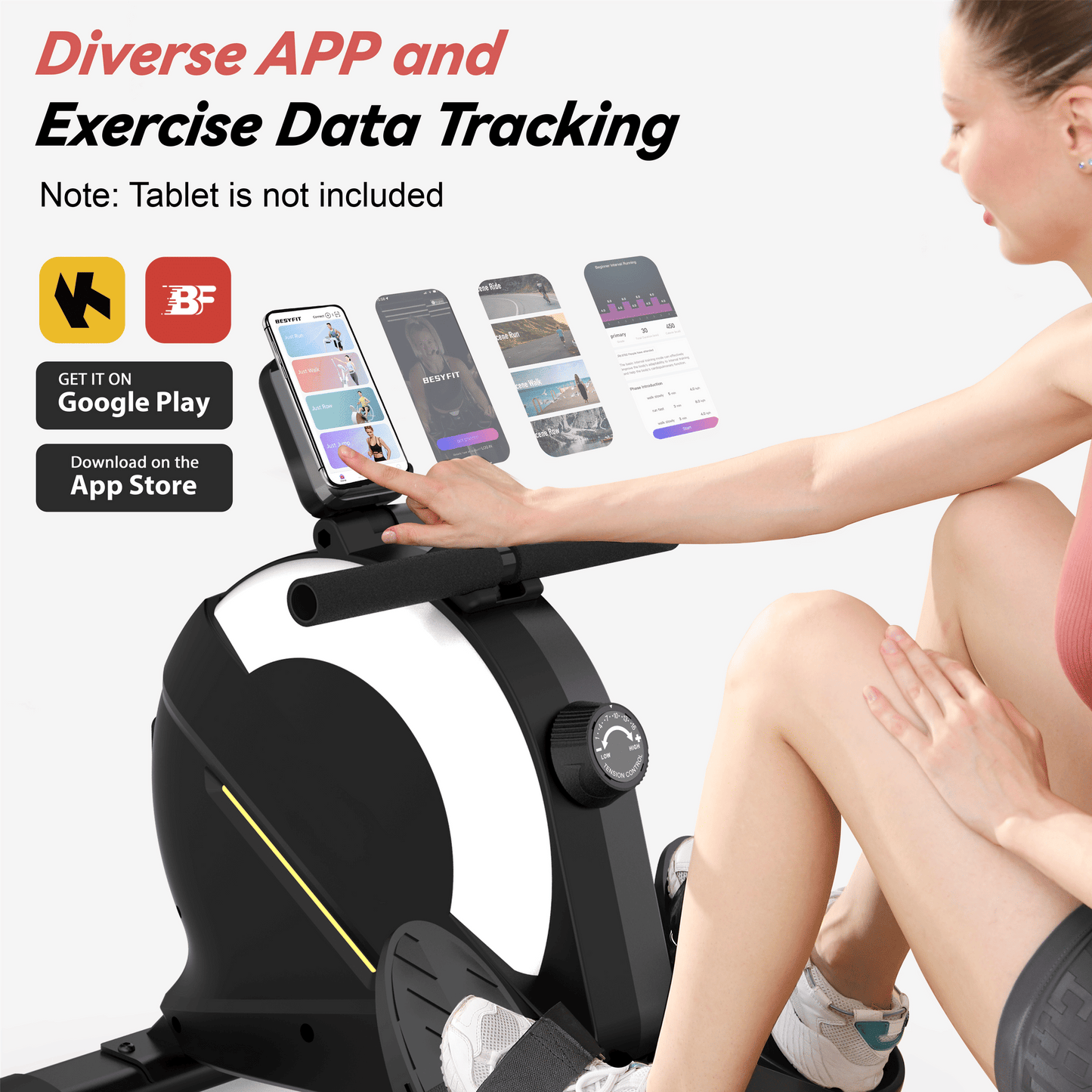 Rowing Machines for Home, Magnetic Rowing Machine with 77lbs High Resistance Rowing Machine,16 Levels of Quiet Resistance,Rower Machine for Home Row Machine,App Compatible,LCD Monitor