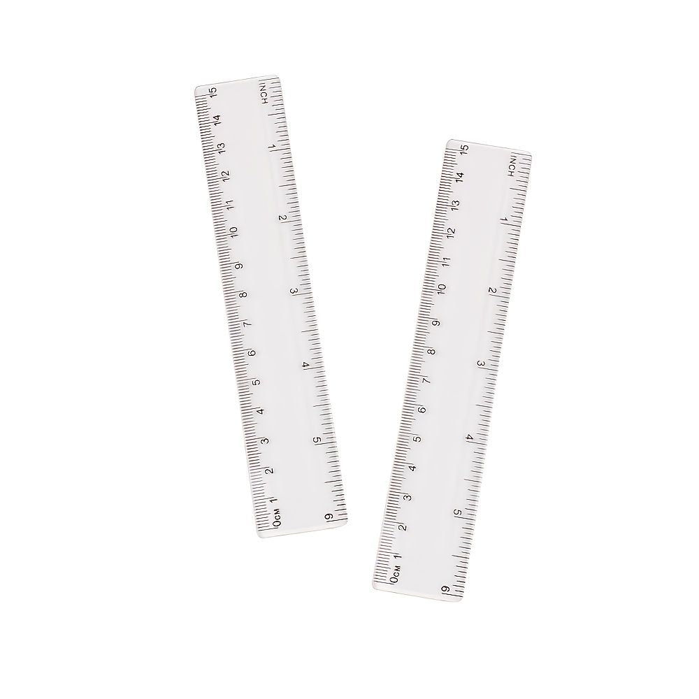 1pc Simple Transparent Ruler Size 6.14*1.18in