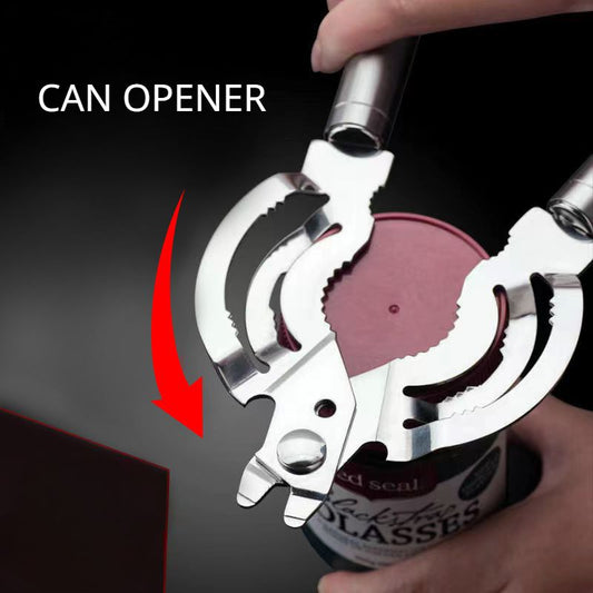 1pc, Can Opener, 304 Stainless Steel Jar Opener, All Metal Construction Adjustable Jar Opener, Can Bottle Opener Gripper, For Weak Hand, Elderly, Arthritis, Child