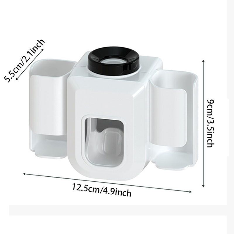 1pc Electric Toothbrush Holder Couple Toothbrush Holder Lazy Person Automatic Toothpaste Squeezing Device Wall Mounted Non Perforated Toothpaste Toothbrush Holder In Bathroom