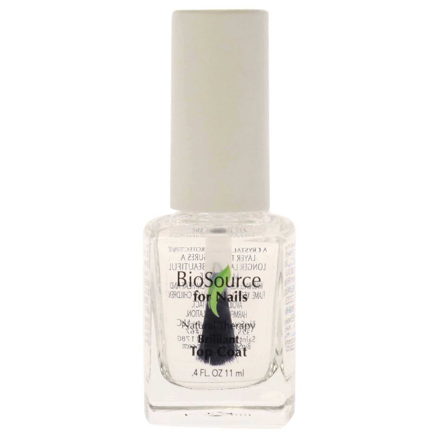 Natural Therapy Brilliant Top Coat by BioSource for Women - 0.4 oz Nail Treatment