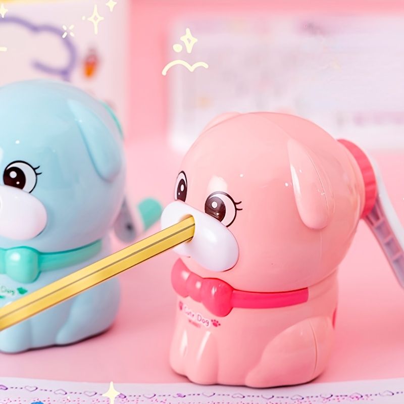 Cute Cartoon Puppy Pencil Sharpener Student Stationery Supplies Into The Lead Hand Pencil Sharpener Children's Gift