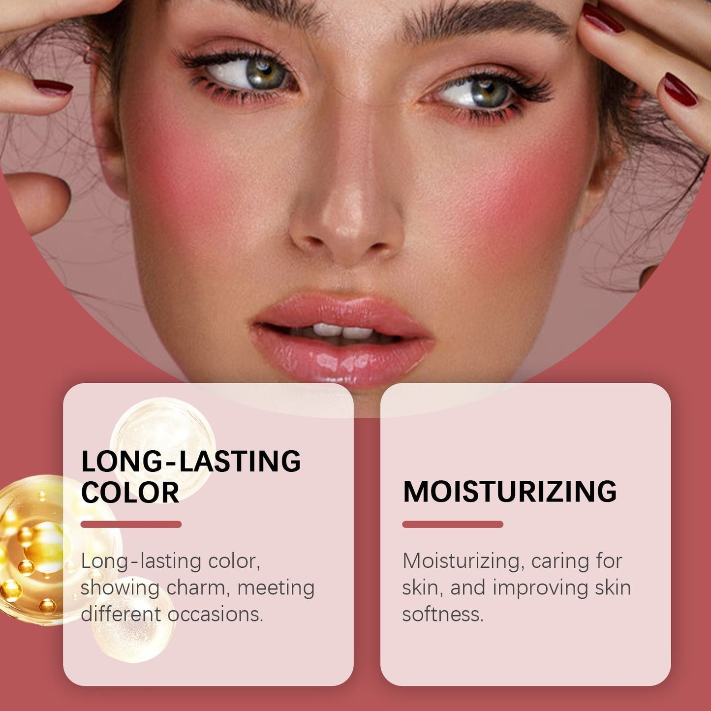 Eelhope 3-In-1 Color Stick Brightening And Colorizing Long-Lasting Long-Lasting Moisturizing Blush Eyeshadow