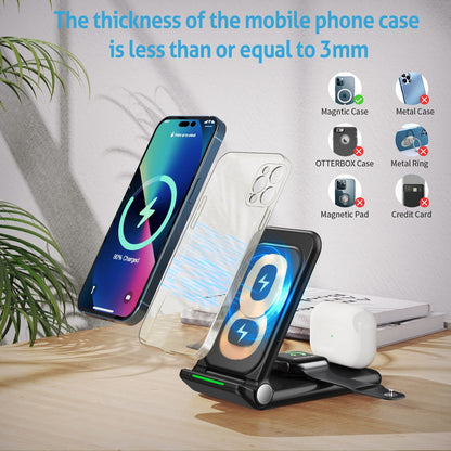 Wireless Chargers 3 in 1 Induction Charger Station for Samsung S22 Ultra Apple Watch Airpods 3 iPhone 14 Pro Max 13 12 11 Xiaomi