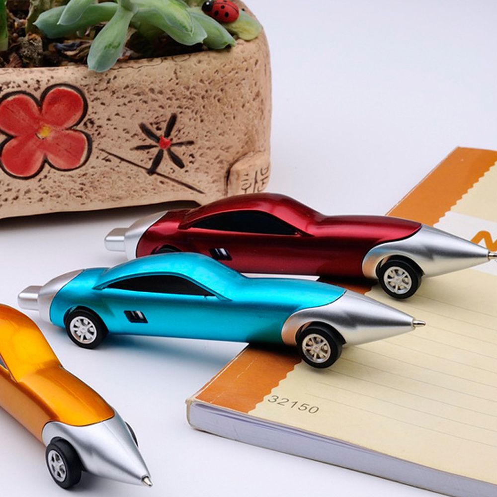 2pcs Cartoon Creative Car-shaped Ballpoint Pen(Random Colors)