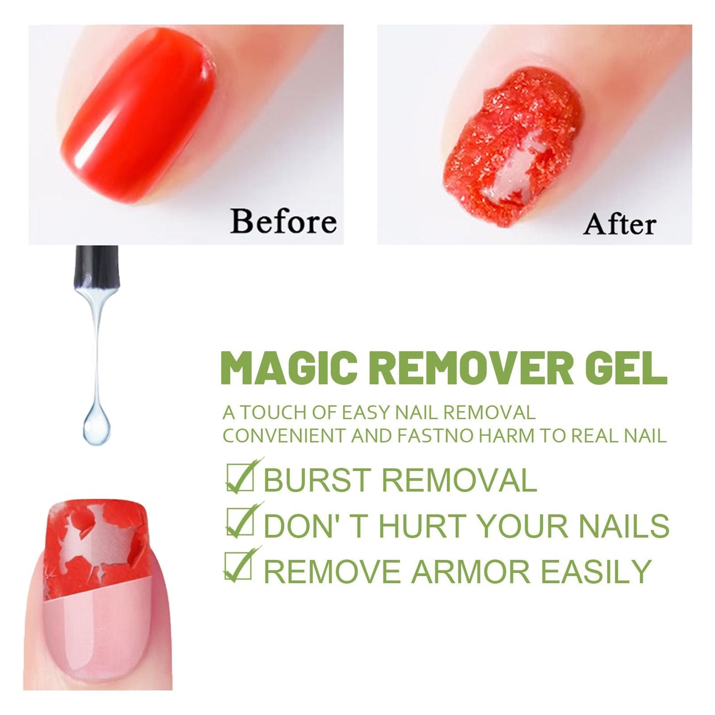 Eelhoe Burst Nail Polish Remover Lazy Hands Do Not Hurt Fast Degumming Agent Light Therapy Nail Polish For Nail Salon