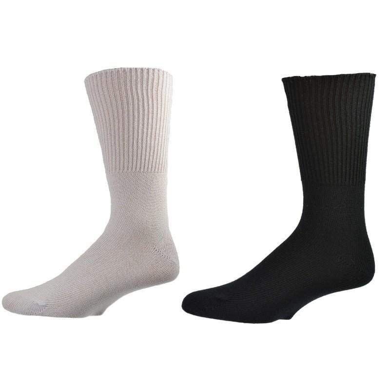 Women's Extra Wide Calf - Cotton Crew Socks, Non-Binding Crew Socks