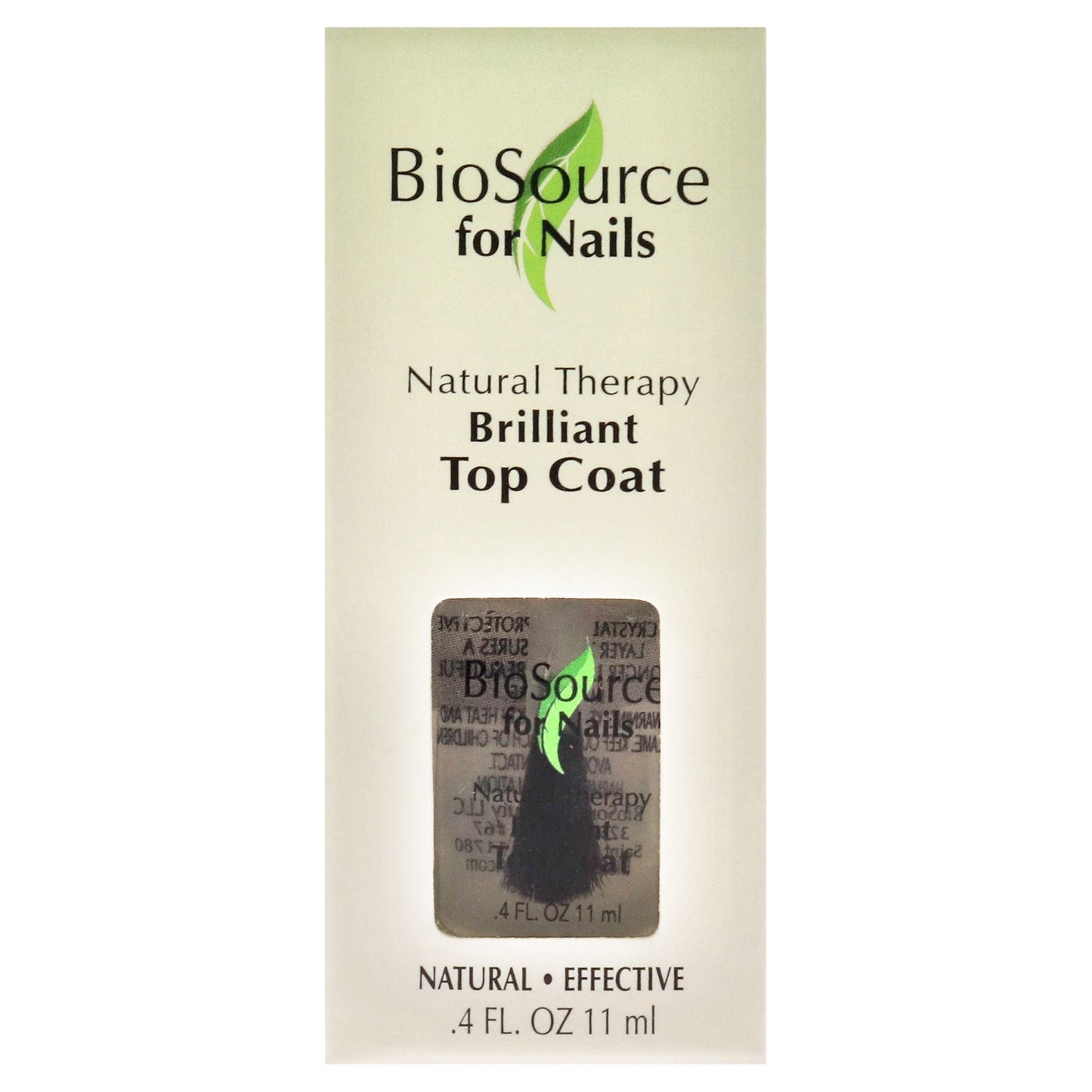 Natural Therapy Brilliant Top Coat by BioSource for Women - 0.4 oz Nail Treatment