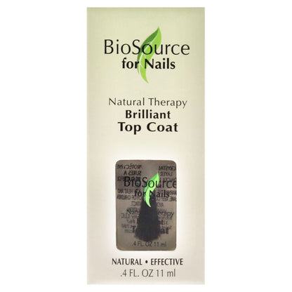 Natural Therapy Brilliant Top Coat by BioSource for Women - 0.4 oz Nail Treatment