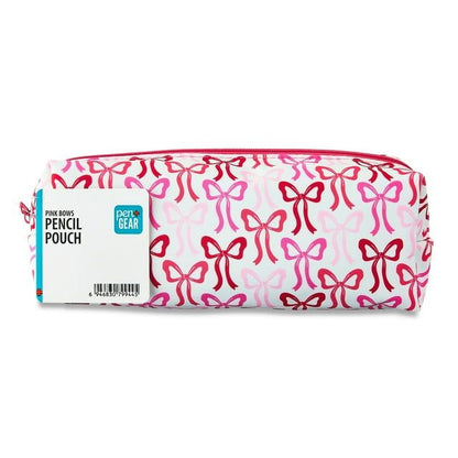 Pen+Gear Bows Pencil Pouch, Pink, Durable Zippered Case for School Supplies