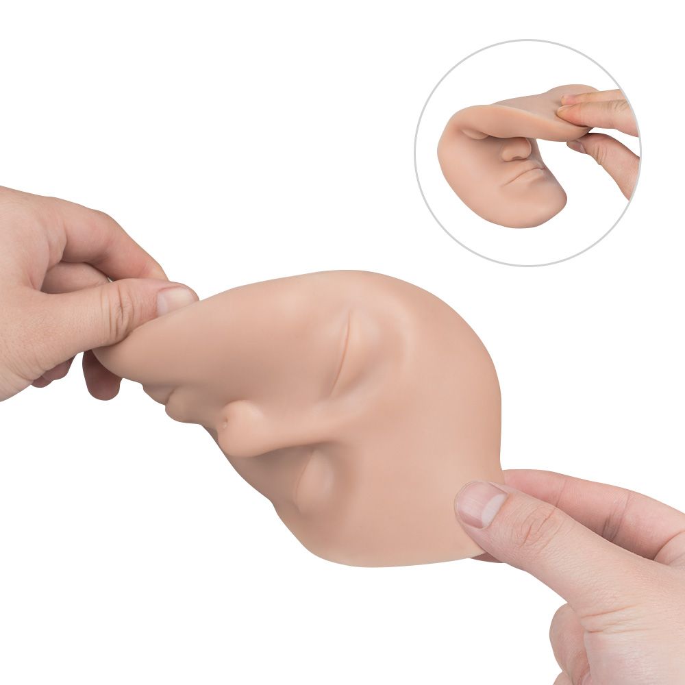 Stereoscopic Full Face Silicone Tattoo Practice Skin Microblading Mannequin Heads for Permanent Makeup Brows Nose Lips Eyes Line