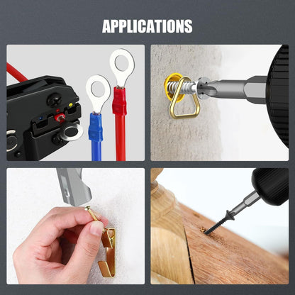 Hand Tool Set,DIY Set Accessory Tools,With Screwdriver Wrench Hammer Tape Plier,Cold Pressed Round Terminals Hexagon Socket Head Cap Screws,includes All Essential Tools for Home (1, BZD-01S)