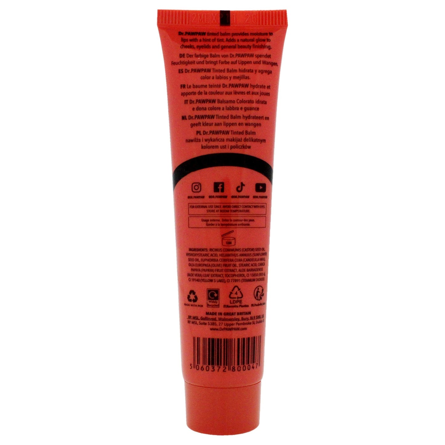 Multipurpose Soothing Tinted Balm - Peach Pink