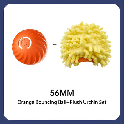 Interactive Bouncing Ball For Dogs,Automatic Smart Toy, Self-moving Rotating Stimulating Pet Entertainment, Noise-Reducing Urchin Cover,USB Rechargeable Dog Toy, Dog Electric Interactive Toy