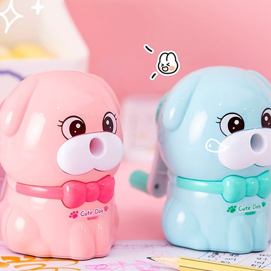 Cute Cartoon Puppy Pencil Sharpener Student Stationery Supplies Into The Lead Hand Pencil Sharpener Children's Gift