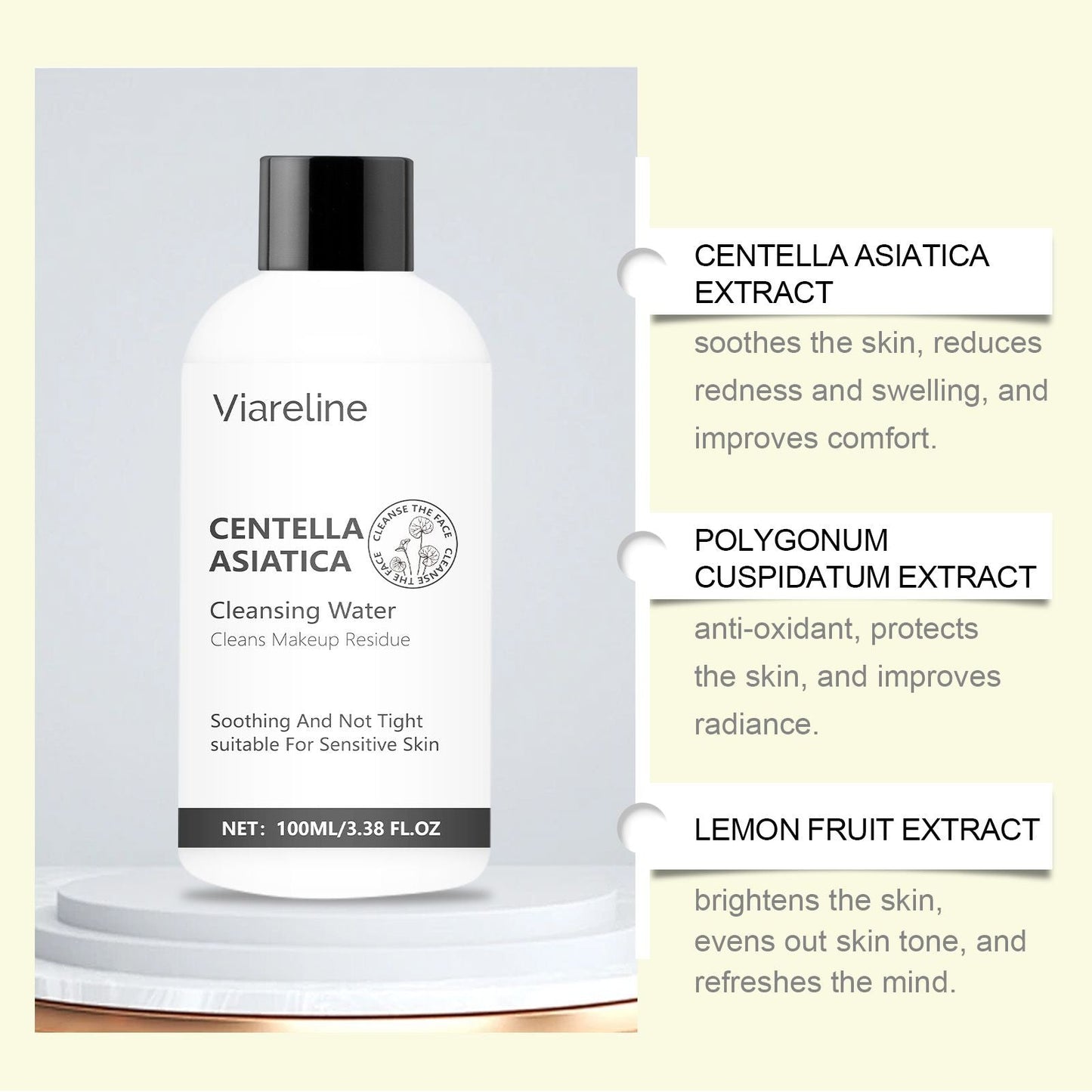 Viareline Snow Grass Makeup r Moisturizing Refreshing Non-Greasy Clean Makeup Facial Makeup r