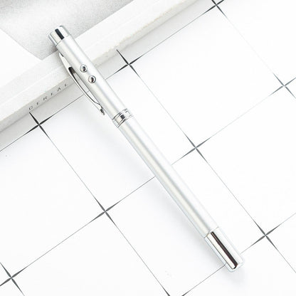 1pc Five In One Pointer Pen Retractable Pen Laser Infrared Laser Pointer PPT Electronic Pointer Pen 1.0mm Refill Black