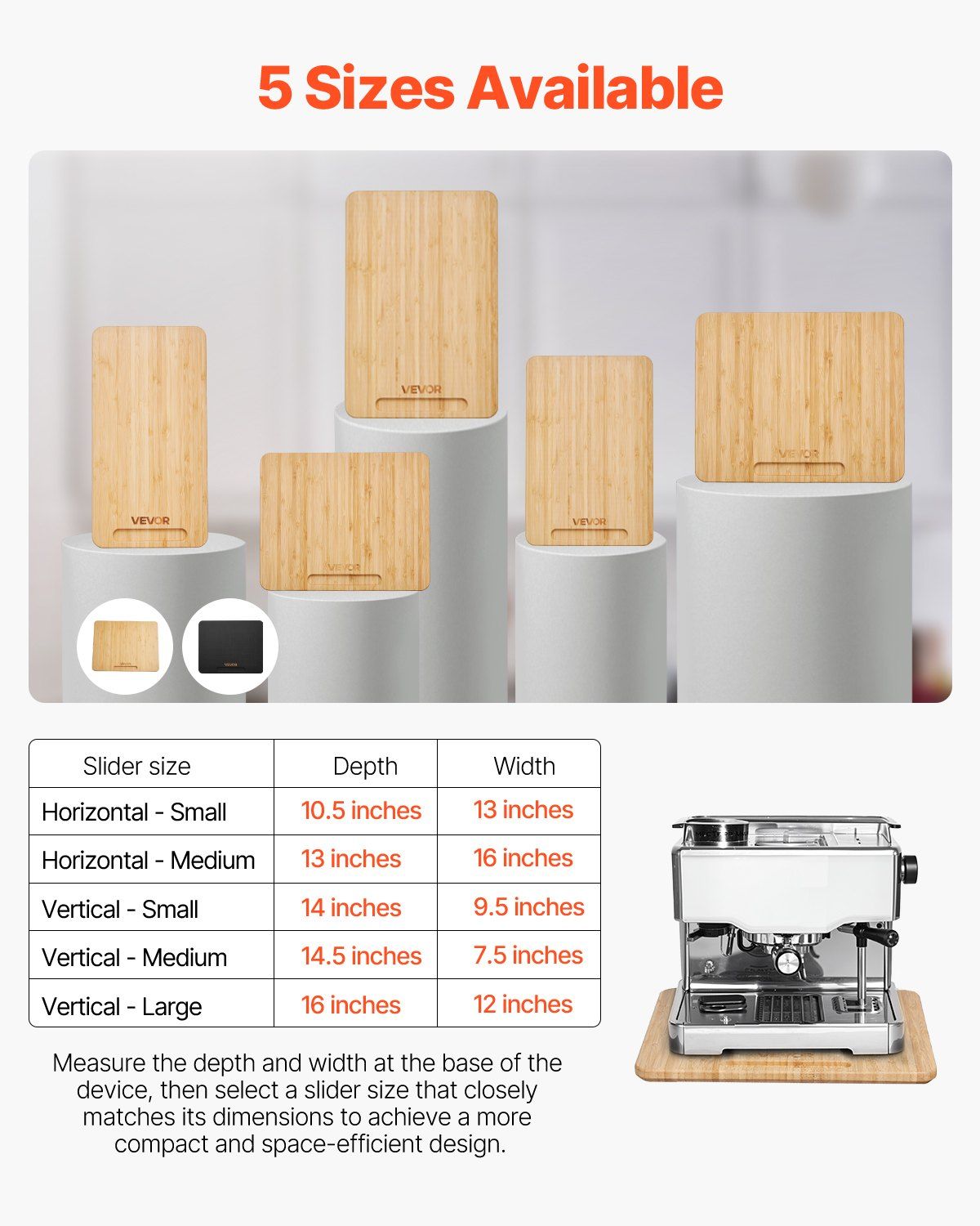 VEVOR Appliance Slider 13 x 16 in Sliding Tray for Kitchen Countertop