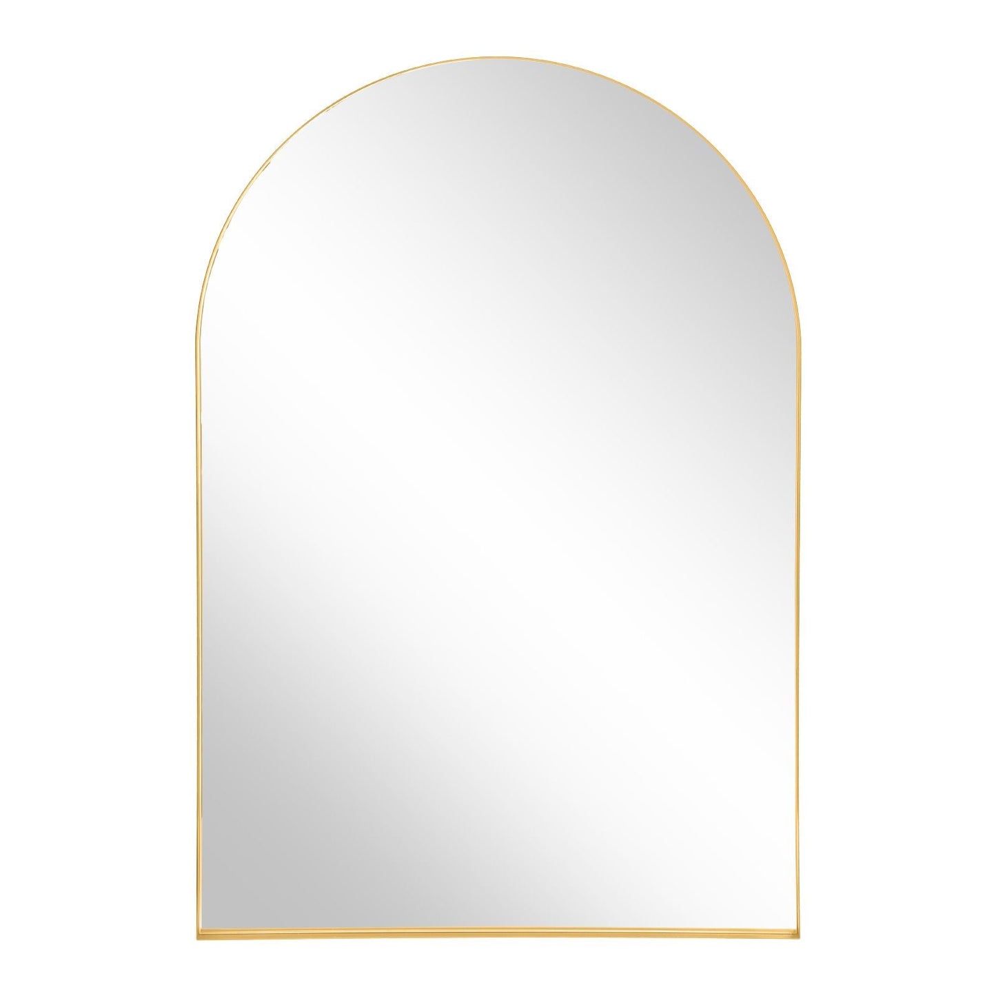 Arched Wall Mirror, 24"×36" Bathroom Mirror Deep Frame, Modern Dresser Mirror Wall Mounted Decor Metal Frame for Bedroom Living Room Entryway Fireplace Mantel Dining Room