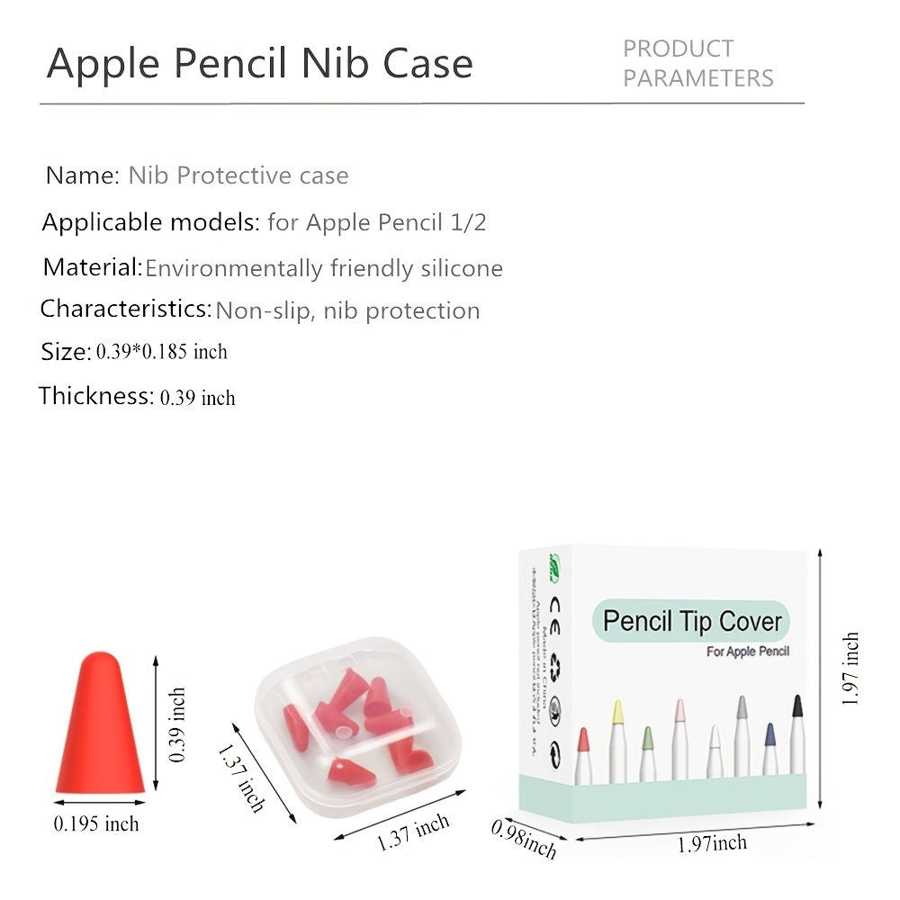 Silicone Replacement Tip Case For Apple Pencil 1/2 Touchscreen Stylus Pen Case Nib Protective Cover Skin For Apple Pencil