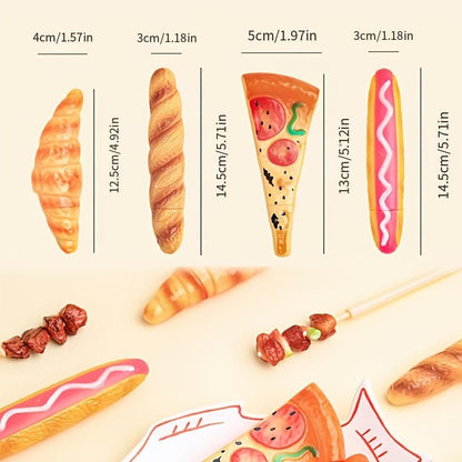 Creative Pizza Ballpoint Pen With Magnet Bread Ballpoint Pen