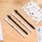 4pcs Creative Tail Cat Cute Cartoon Gel Pen 0.38mm Black Refill