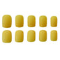 Summer Yellow False Fingernails Matte Artificial False Nails Tips Full Cover Fake Nails Nail Art