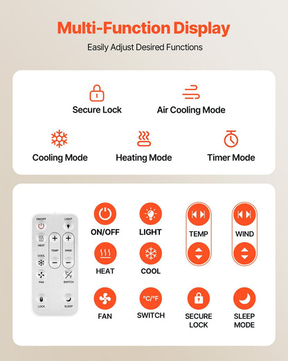 4 Inch Room to Room Fan 2-in-1 300 CFM Through Wall Fan Remote Control