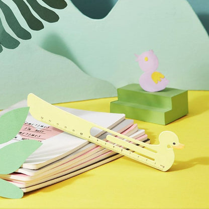 2pcs Cartoon Pet Straight Ruler Bookmarks 5.91inch Scale Ruler Learn Kawaii Stationery Office School Supplies