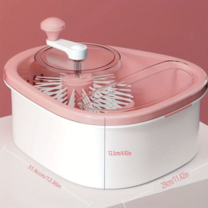 1pc, Efficient Fruit and Vegetable Washer - Spin Cleaning Machine for Fruits and Vegetables - Manual Fruit Cleaner Device - Kitchen Tool for Healthy and Clean Produce