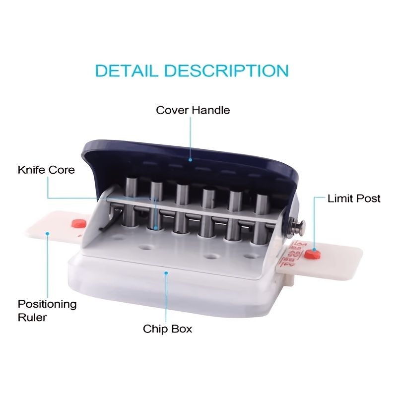 1pc Mini Paper 6-Hole Puncher DIY A4 B5 A5 Loose Leaf Bind Hole Punch Mannual Paper Cutter Machine Notebook Diary Binding Office