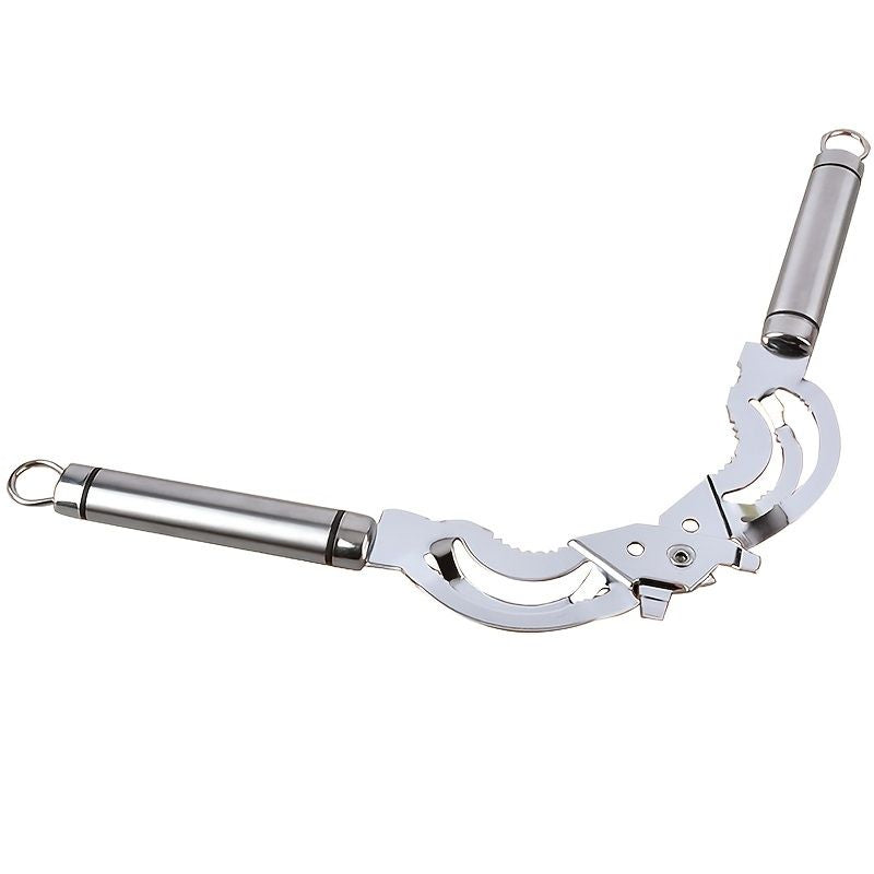 1pc, Can Opener, 304 Stainless Steel Jar Opener, All Metal Construction Adjustable Jar Opener, Can Bottle Opener Gripper, For Weak Hand, Elderly, Arthritis, Child