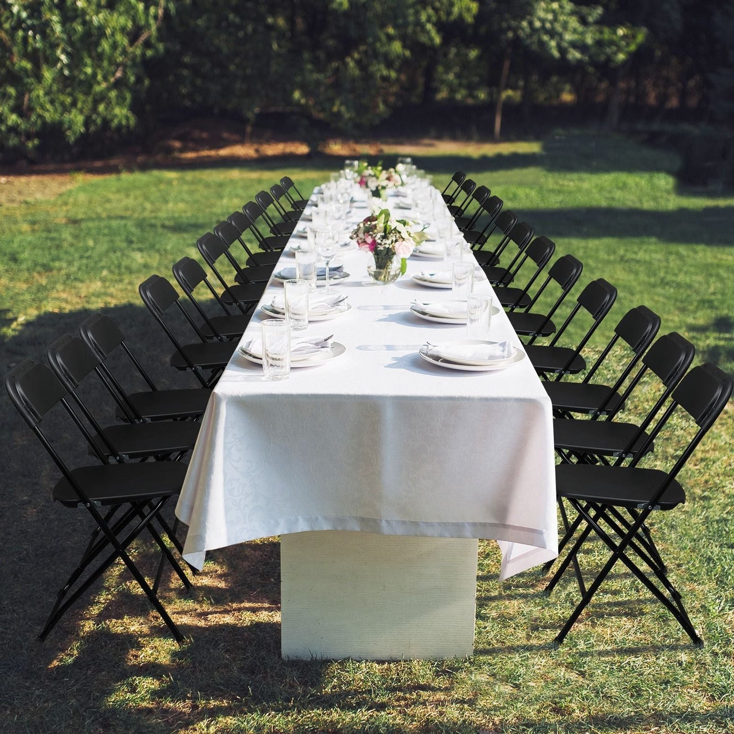 10PCS Heavy Duty Folding Chair 350lbs Capacity Metal Frame Portable Event Chair for Indoor Outdoor Use Stackable and No Assembly Required