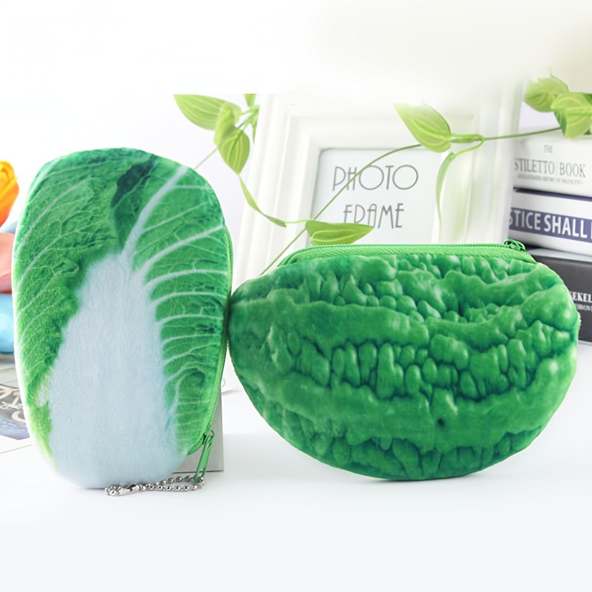 A Vegetable Meat Coin Purse Large Storage Stationery With Zipper For College