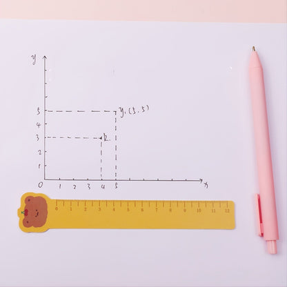 5pcs Cute Animal Ultra-thin Soft Ruler Combination 1.1-6 Inches PP Material