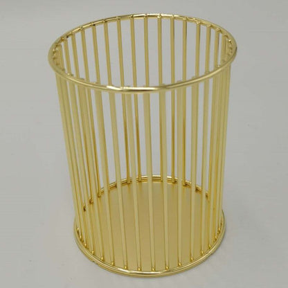 Metal Iron Penholder Office Storage And Sorting Basket Stationery Makeup Brush Storage Bucket Multifunctional Penholder