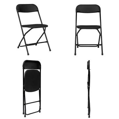 10PCS Heavy Duty Folding Chair 350lbs Capacity Metal Frame Portable Event Chair for Indoor Outdoor Use Stackable and No Assembly Required