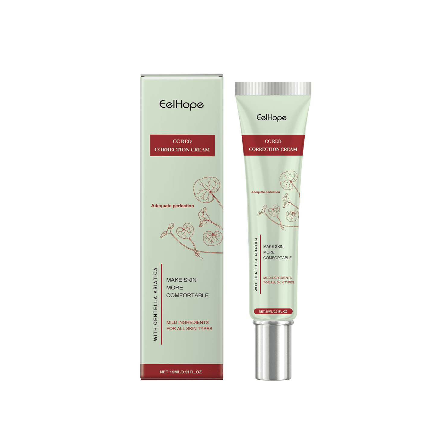 Eelhope Centella Cc Cream Gentle Moisturizing Concealer Foundation Bare Makeup Brightening Skin Light Moisturizing Tone