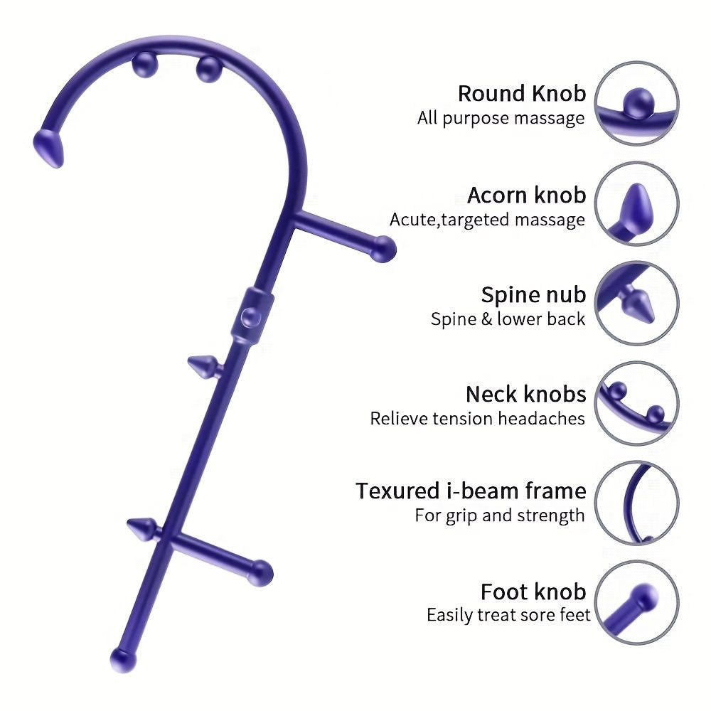 Relieve Pain and Stress with this Handheld Acupuncture Point Massager Tool - Neck, Back, Shoulder & Lower Back Myofascial Release Tool