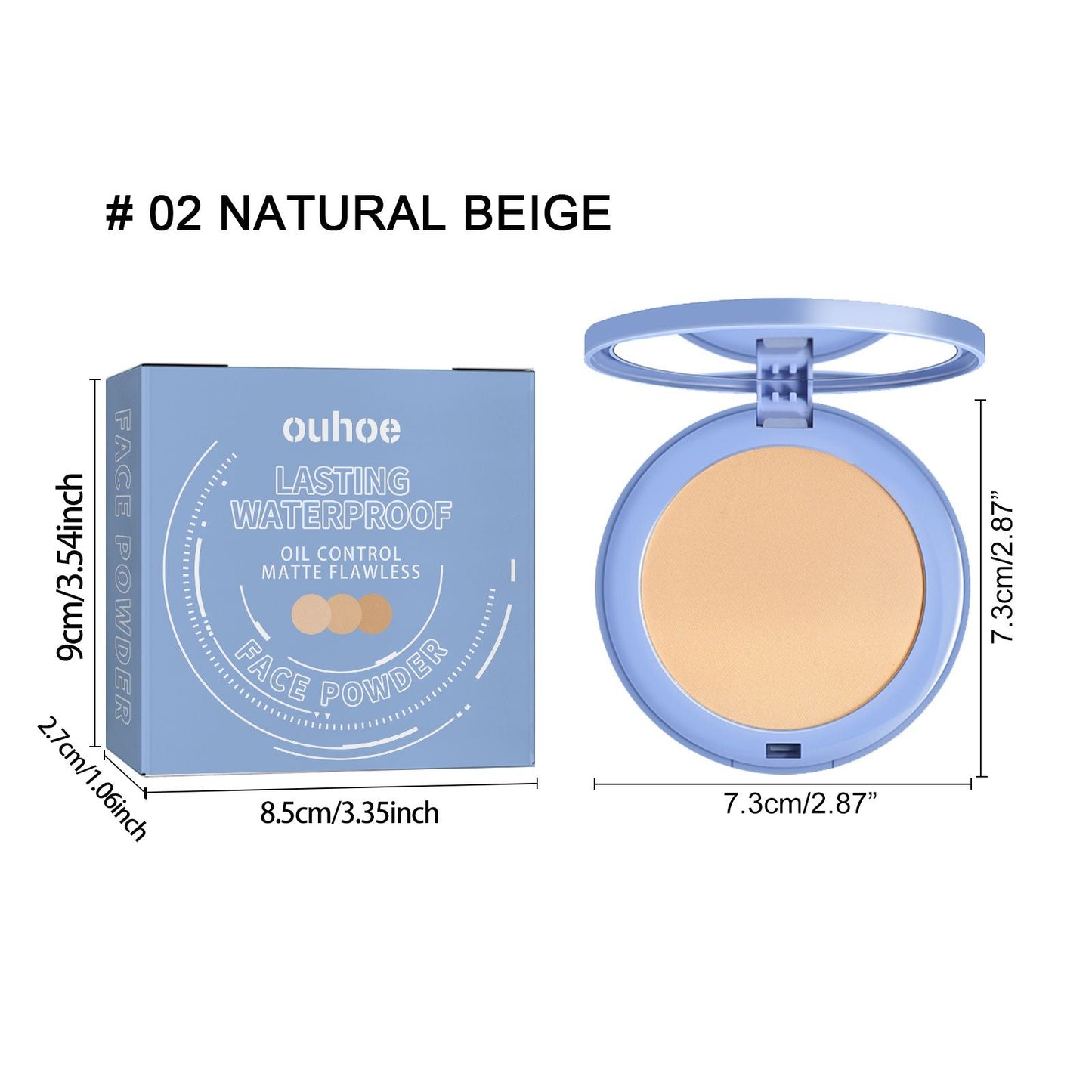OUHOE(Oryza sativa colour) Setting Powder, Immaculate Lasting Makeup Is Not Easy To Makeup Powder Natural Light Breathable Setting Powder