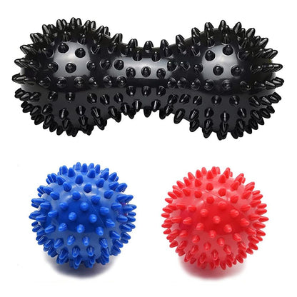 Hedgehog Massage Ball Spiky Peanut Ball Stress Reflexology Trigger Point Massage Balls for Arm Leg Back Feet Hand Muscle Massage