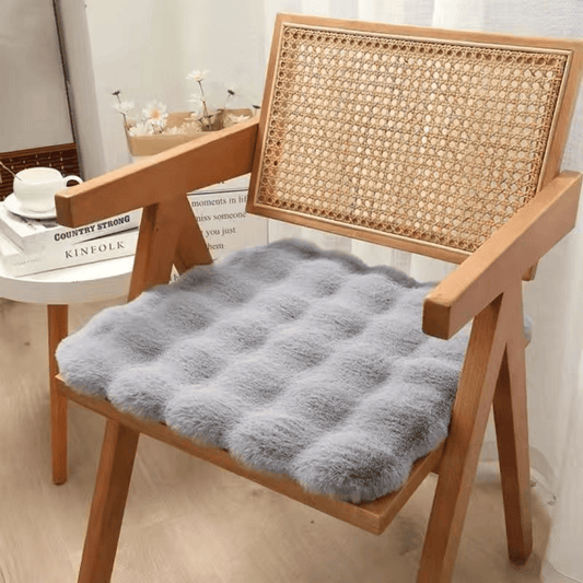 Imitation rabbit fur carpet square chair cover seat cushion, luxury rabbit fur small rug fluffy floor mat, suitable for living room sofa, bedroom living room children's room
