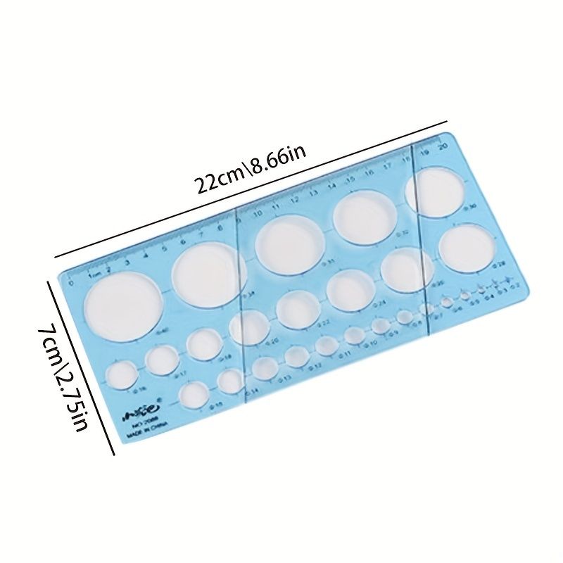 1pc Creative Plastic Transparent Drawing Square Ruler Measuring Tool Learning Stationery Drawing Template