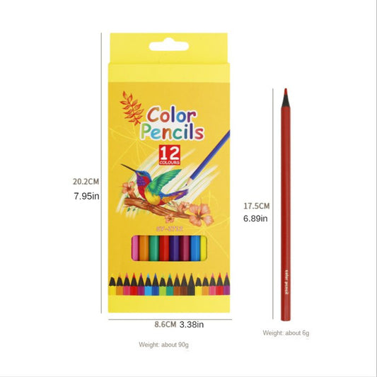 12pcs Vibrant And Colorful Colored Pencils Set - Perfect For Drawing, Coloring, Sketching, And Note-taking,