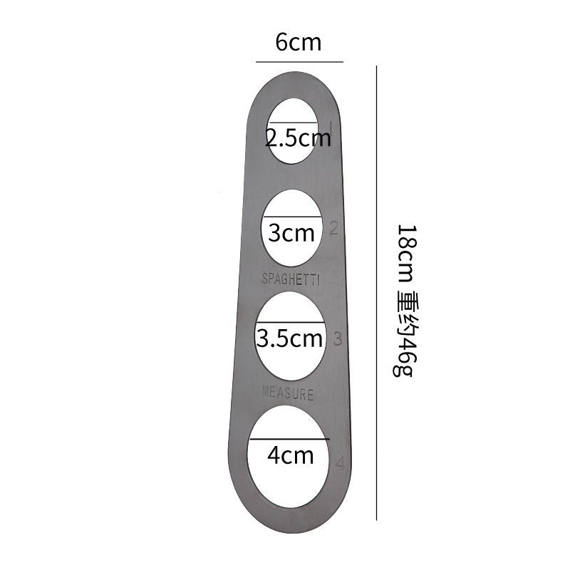 Stainless Steel Spaghetti Measurer Pasta Noodle Measure Cook Kitchen Cake Ruler Tapeline Free Measuring Tool
