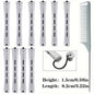 10pcs Professional Hair Perm Rods with Comb and Elastic Rubber Bands - Short Curlers for Perfect Hair Styling and Hairdressing