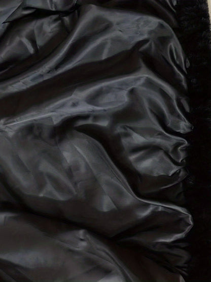 Solid Zip Up Fuzzy Coat, Casual Long Sleeve Lapel Outwear, Women's Clothing